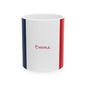 Personalized France Flag Cup | Red White Blue Striped Name Date Mug | Ceramic Mug, New Citizen, Naturalization Gift, Heritage Gift - Proud & Loyal