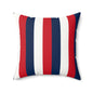 Personalized France Flag Red White Navy Striped Pillow