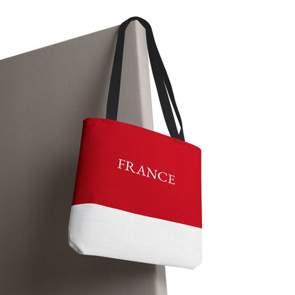 Personalized France Flag Tote Bag, Custom Name French Heritage Bag, France Travel Beach Tote, French Pride Gift - Proud & Loyal