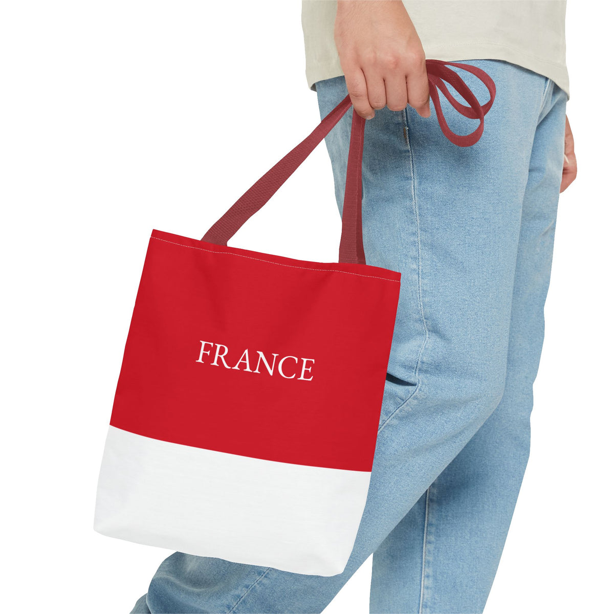 Personalized France Flag Tote Bag, Custom Name French Heritage Bag, France Travel Beach Tote, French Pride Gift - Proud & Loyal