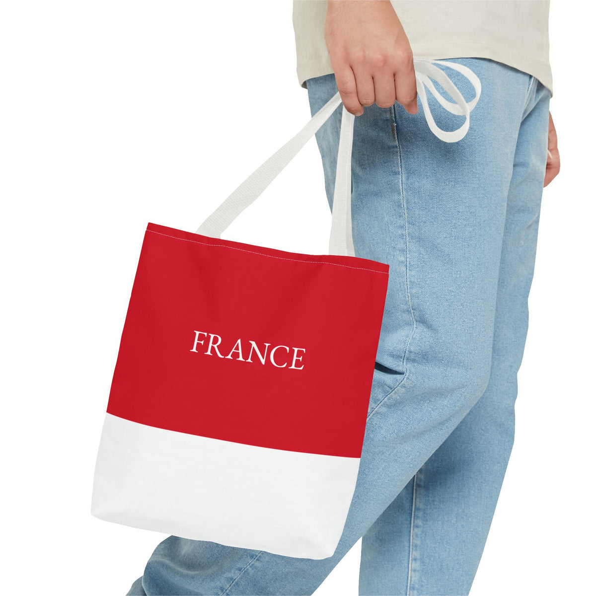 Personalized France Flag Tote Bag, Custom Name French Heritage Bag, France Travel Beach Tote, French Pride Gift - Proud & Loyal