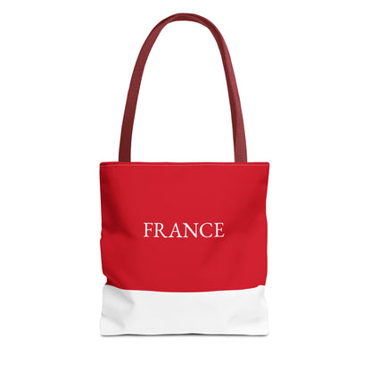 Personalized France Flag Tote Bag, Custom Name French Heritage Bag, France Travel Beach Tote, French Pride Gift - Proud & Loyal