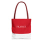 Personalized France Flag Tote Bag, Custom Name French Heritage Bag, France Travel Beach Tote, French Pride Gift - Proud & Loyal