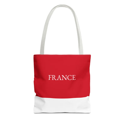 Personalized France Flag Tote Bag, Custom Name French Heritage Bag, France Travel Beach Tote, French Pride Gift - Proud & Loyal