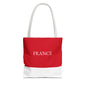 Personalized France Flag Tote Bag, Custom Name French Heritage Bag, France Travel Beach Tote, French Pride Gift - Proud & Loyal