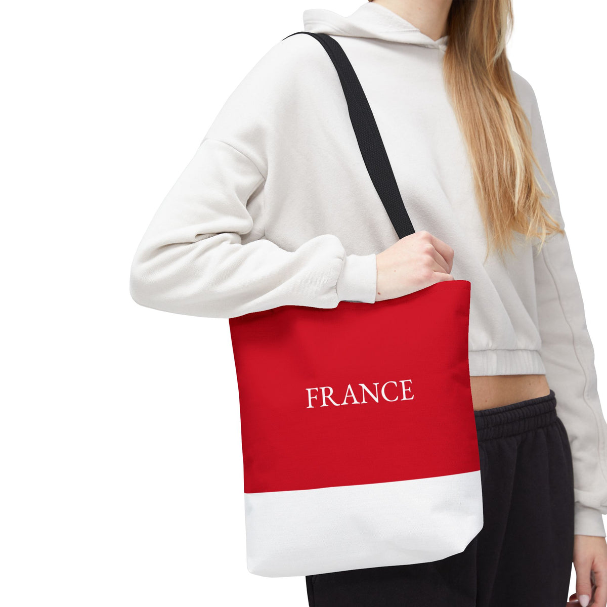 Personalized France Flag Tote Bag, Custom Name French Heritage Bag, France Travel Beach Tote, French Pride Gift - Proud & Loyal