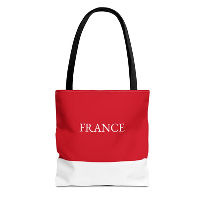 Personalized France Flag Tote Bag, Custom Name French Heritage Bag, France Travel Beach Tote, French Pride Gift - Proud & Loyal