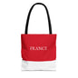 Personalized France Flag Tote Bag, Custom Name French Heritage Bag, France Travel Beach Tote, French Pride Gift - Proud & Loyal