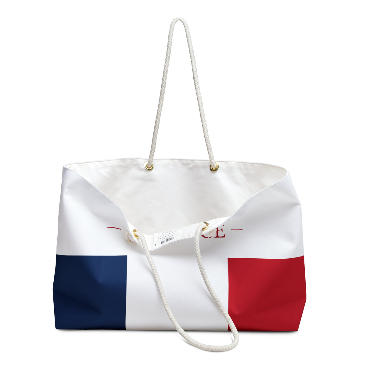 Personalized France Weekender Bag, French Flag Travel Bag, Custom Name Heritage Tote, European Vacation Overnight Bag - Proud & Loyal