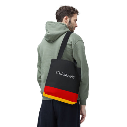 Personalized Germany Flag Tote Bag, Custom Name German Heritage Bag, Germany Travel Beach Tote, German Pride Gift - Proud & Loyal