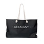 Personalized Germany Weekender Bag, German Flag Travel Bag, Custom Name Heritage Tote, European Vacation Overnight Bag - Proud & Loyal