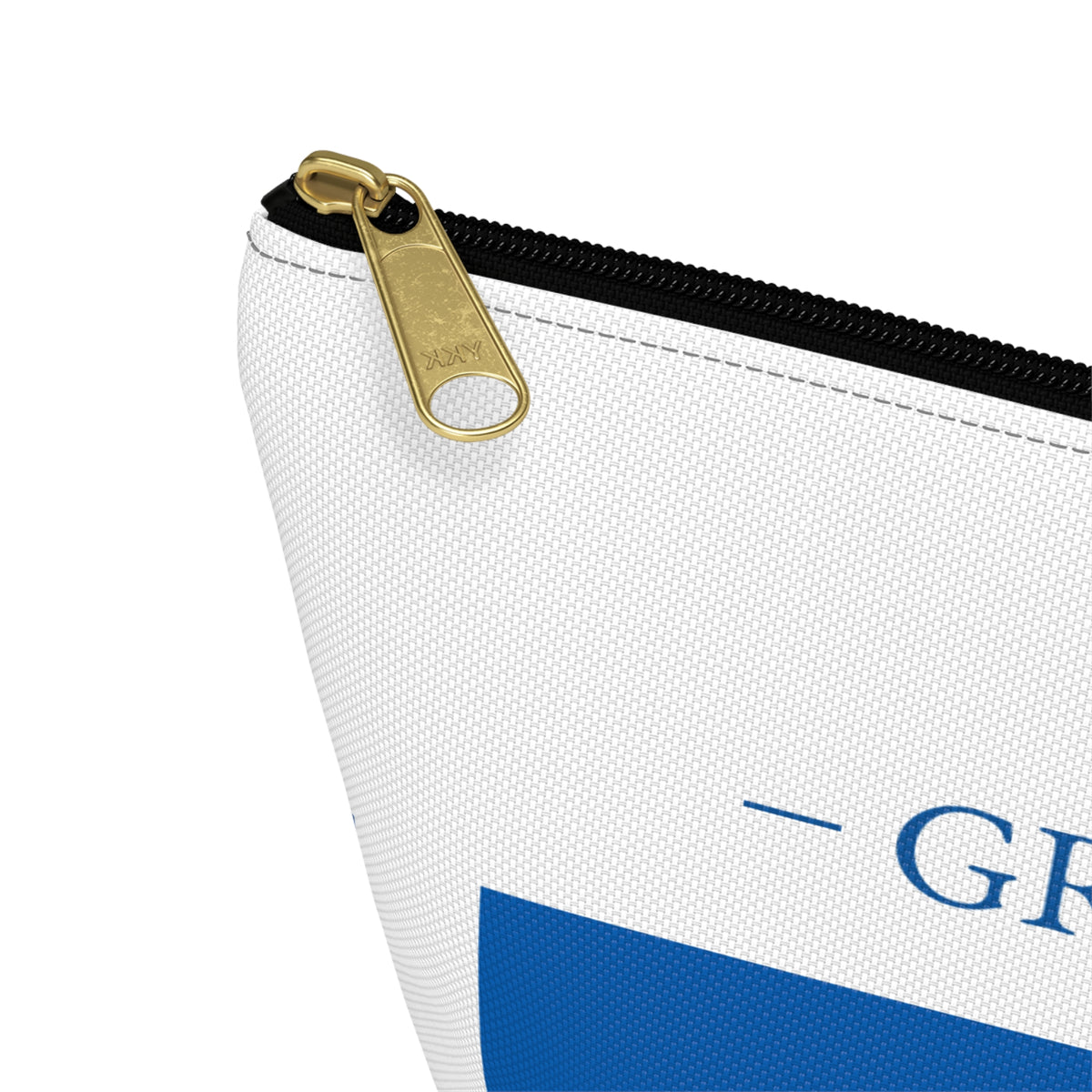 Personalized Greece Flag Accessory Pouch, Greek Heritage Cosmetic Bag, Custom Name Travel Makeup Organizer, Greece Gift - Proud & Loyal