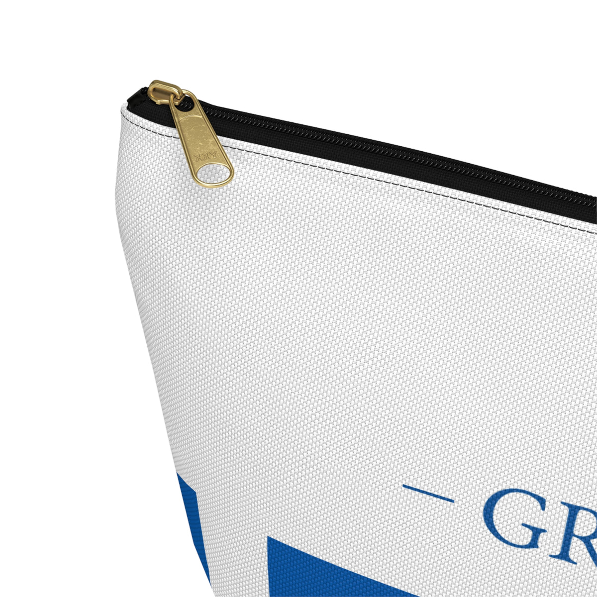 Personalized Greece Flag Accessory Pouch, Greek Heritage Cosmetic Bag, Custom Name Travel Makeup Organizer, Greece Gift - Proud & Loyal