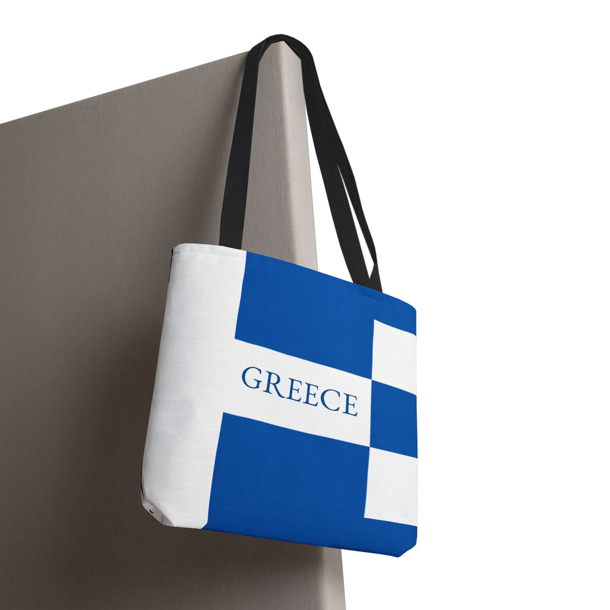 Personalized Greece Flag Tote Bag, Custom Name Greek Heritage Bag, Greece Travel Beach Tote, Greek Pride Gift - Proud & Loyal
