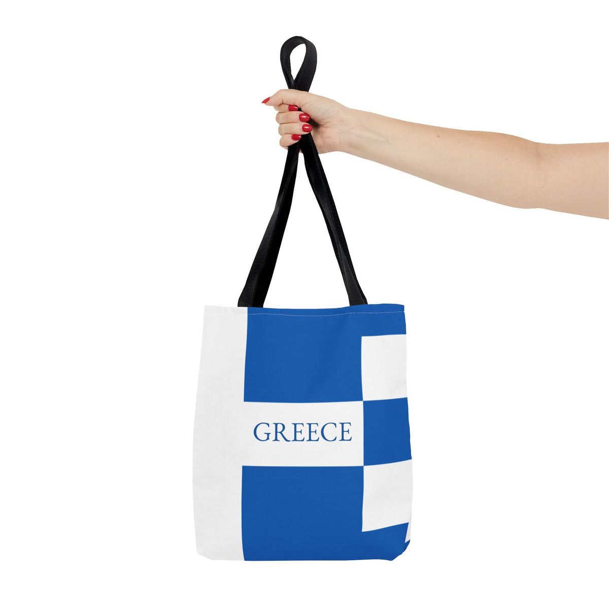 Personalized Greece Flag Tote Bag, Custom Name Greek Heritage Bag, Greece Travel Beach Tote, Greek Pride Gift - Proud & Loyal