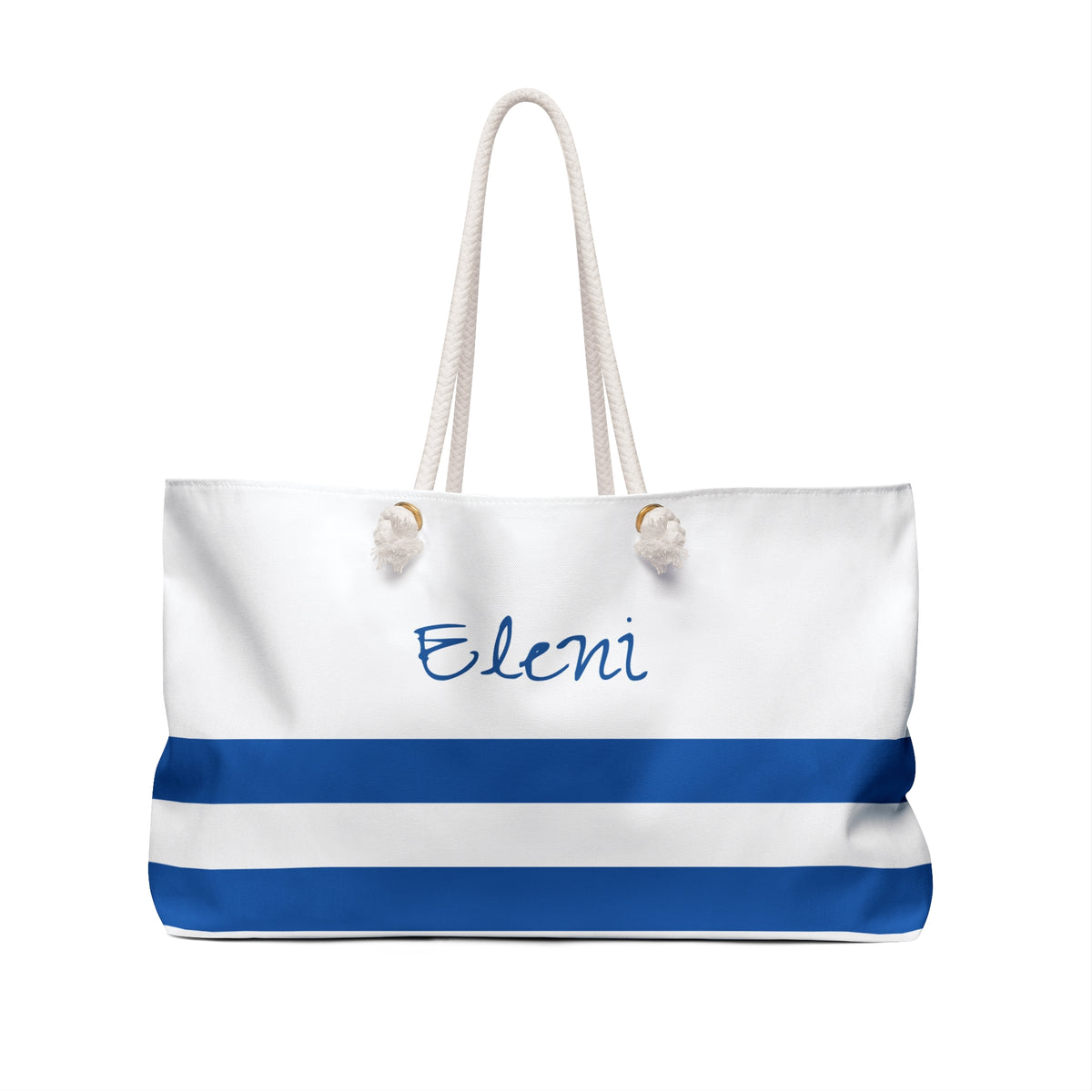 Personalized Greece Weekender Bag, Greek Flag Travel Bag, Custom Name Heritage Tote, European Vacation Overnight Bag - Proud & Loyal