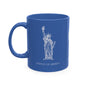 Personalized Initials and Name Monogram Wreath Ceramic Mug | Statue of Liberty Illustration | United States Flag Silhouette - Proud & Loyal