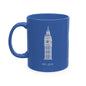 Personalized Initials and Name Monogram Wreath Mug Ceramic Mug | United Kingdom London Big Ben Accent - Proud & Loyal