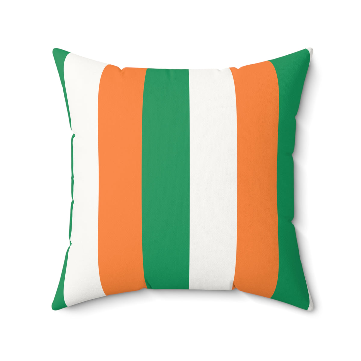 Personalized Ireland Flag Green Orange White Striped Pillow | Irish Flag Square Throw Pillow | European Throw Pillow | St Patrick's Day - Proud & Loyal