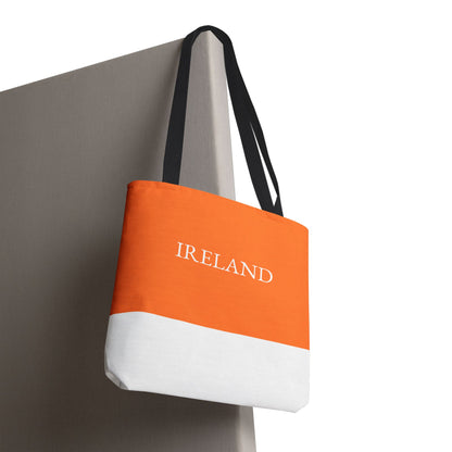 Personalized Ireland Flag Tote Bag, Custom Name Irish Heritage Bag, Ireland Travel Beach Tote, Irish Pride Gift - Proud & Loyal