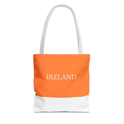 Personalized Ireland Flag Tote Bag, Custom Name Irish Heritage Bag, Ireland Travel Beach Tote, Irish Pride Gift - Proud & Loyal