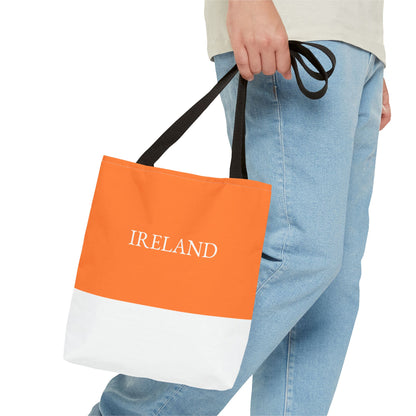 Personalized Ireland Flag Tote Bag, Custom Name Irish Heritage Bag, Ireland Travel Beach Tote, Irish Pride Gift - Proud & Loyal