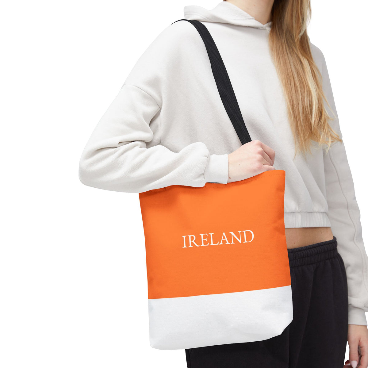 Personalized Ireland Flag Tote Bag, Custom Name Irish Heritage Bag, Ireland Travel Beach Tote, Irish Pride Gift - Proud & Loyal