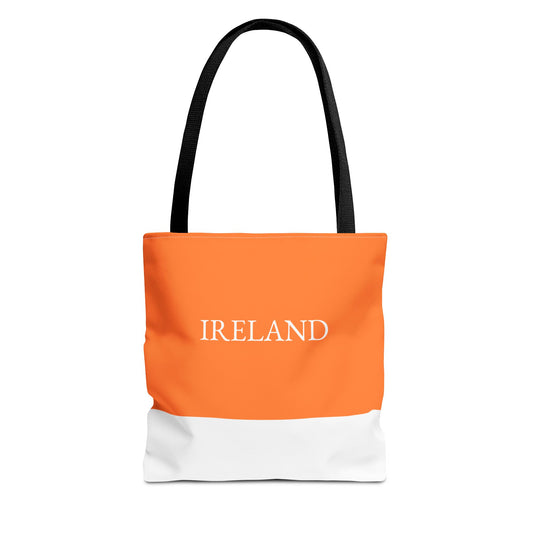 Personalized Ireland Flag Tote Bag, Custom Name Irish Heritage Bag, Ireland Travel Beach Tote, Irish Pride Gift - Proud & Loyal