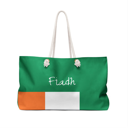 Personalized Ireland Weekender Bag, Irish Flag Travel Bag, Custom Name Heritage Tote, European Vacation Overnight Bag - Proud & Loyal