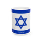 Personalized Israel Flag Star of David Blue Flag Mug | Ceramic Coffee Cup, New Citizen, Naturalization Gift, Heritage Gift - Proud & Loyal