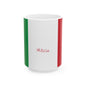 Personalized Italian Flag Striped Mug | Ceramic Coffee Cup, New Citizen, Naturalization Gift, Heritage Gift - Proud & Loyal