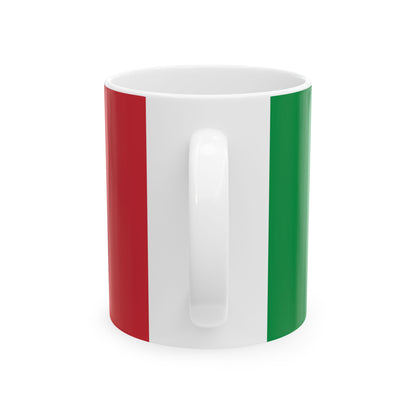 Personalized Italian Flag Striped Mug | Ceramic Coffee Cup, New Citizen, Naturalization Gift, Heritage Gift - Proud & Loyal