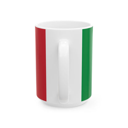 Personalized Italian Flag Striped Mug | Ceramic Coffee Cup, New Citizen, Naturalization Gift, Heritage Gift - Proud & Loyal