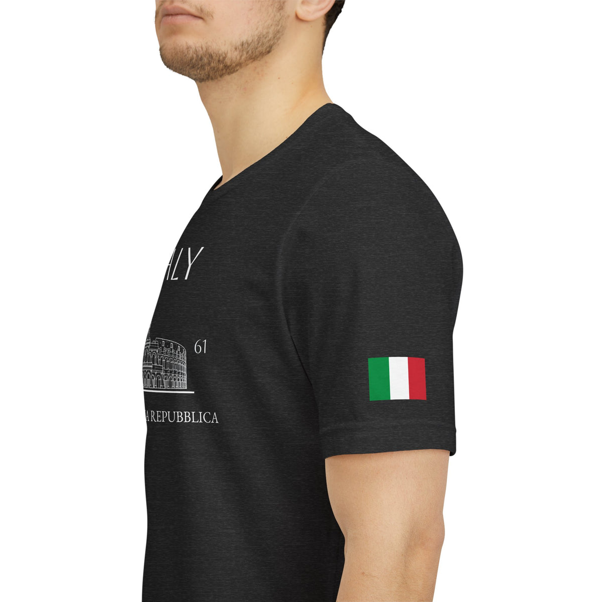 Personalized Italy Colosseum Sketch Cotton T-Shirt - Proud & Loyal