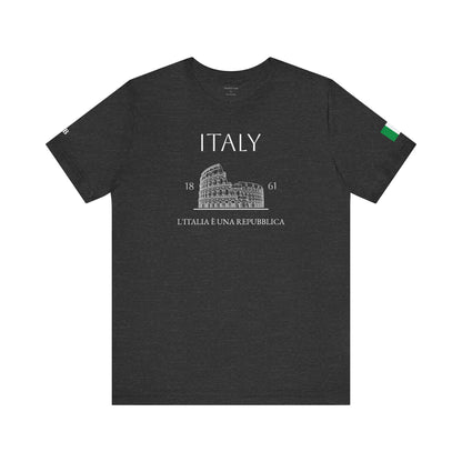 Personalized Italy Colosseum Sketch Cotton T-Shirt - Proud & Loyal
