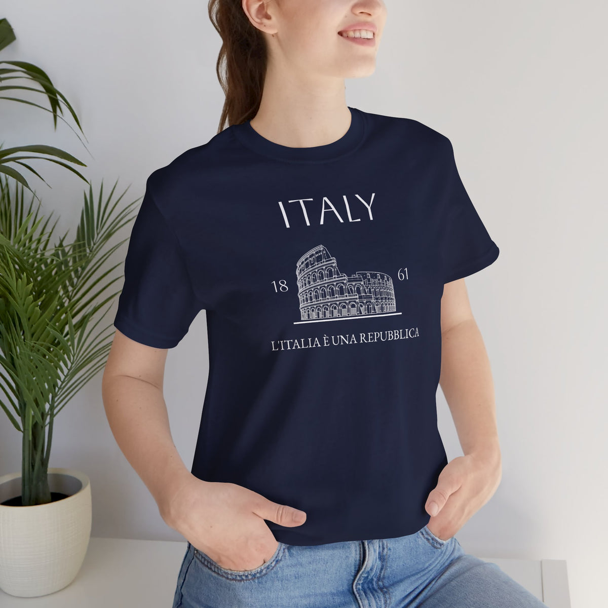 Personalized Italy Colosseum Sketch Cotton T-Shirt - Proud & Loyal
