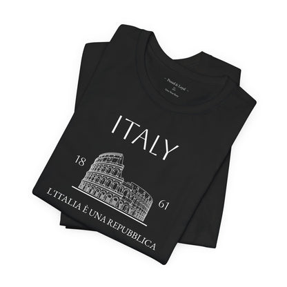 Personalized Italy Colosseum Sketch Cotton T-Shirt - Proud & Loyal