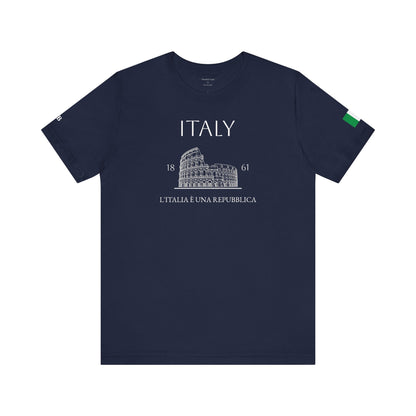 Personalized Italy Colosseum Sketch Cotton T-Shirt - Proud & Loyal