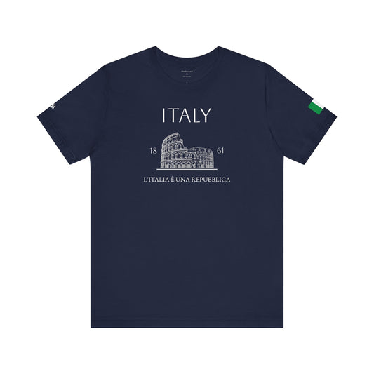 Personalized Italy Colosseum Sketch Cotton T-Shirt - Proud & Loyal