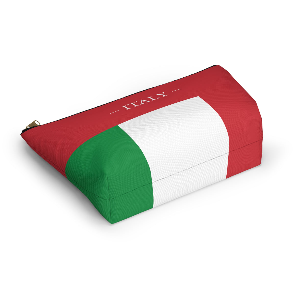 Personalized Italy Flag Accessory Pouch, Italian Heritage Cosmetic Bag, Custom Name Travel Makeup Organizer, Italy Gift - Proud & Loyal
