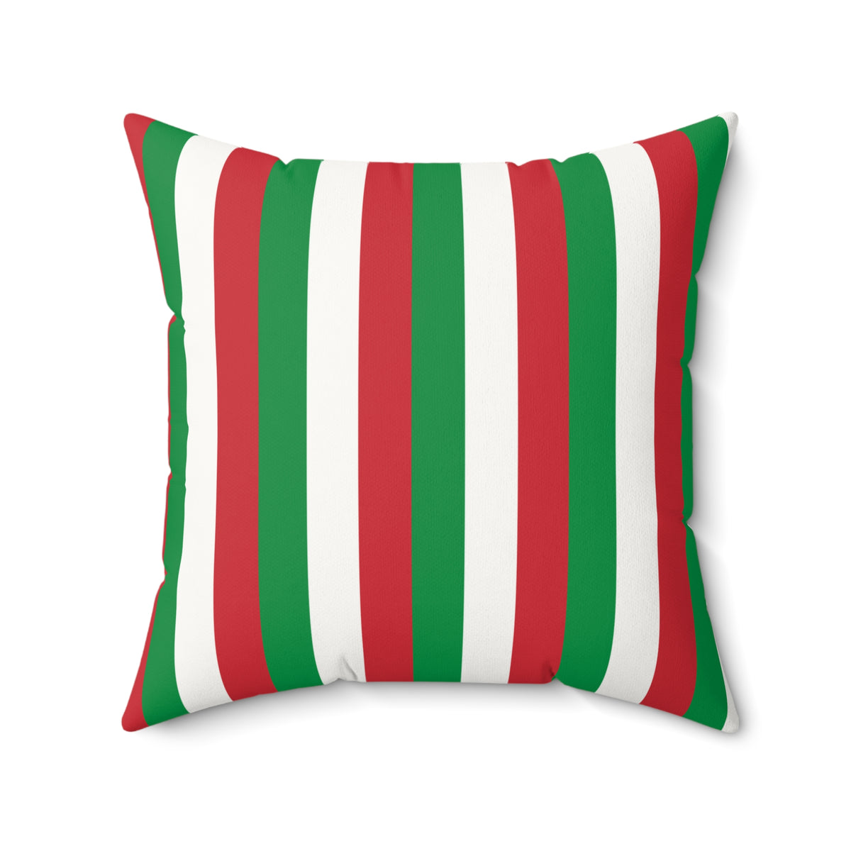 Personalized Italy Flag Red Green White Stripe Pillow | Holiday Geometric Throw Pillow | Faux Suede Italian Throw Pillow | Italy Pride - Proud & Loyal