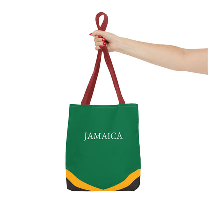 Personalized Jamaica Flag Tote Bag, Custom Name Jamaican Heritage Bag, Jamaica Travel Beach Tote, Jamaican Pride Gift - Proud & Loyal