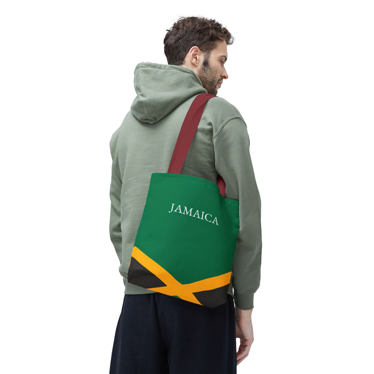 Personalized Jamaica Flag Tote Bag, Custom Name Jamaican Heritage Bag, Jamaica Travel Beach Tote, Jamaican Pride Gift - Proud & Loyal