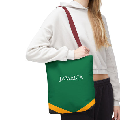Personalized Jamaica Flag Tote Bag, Custom Name Jamaican Heritage Bag, Jamaica Travel Beach Tote, Jamaican Pride Gift - Proud & Loyal