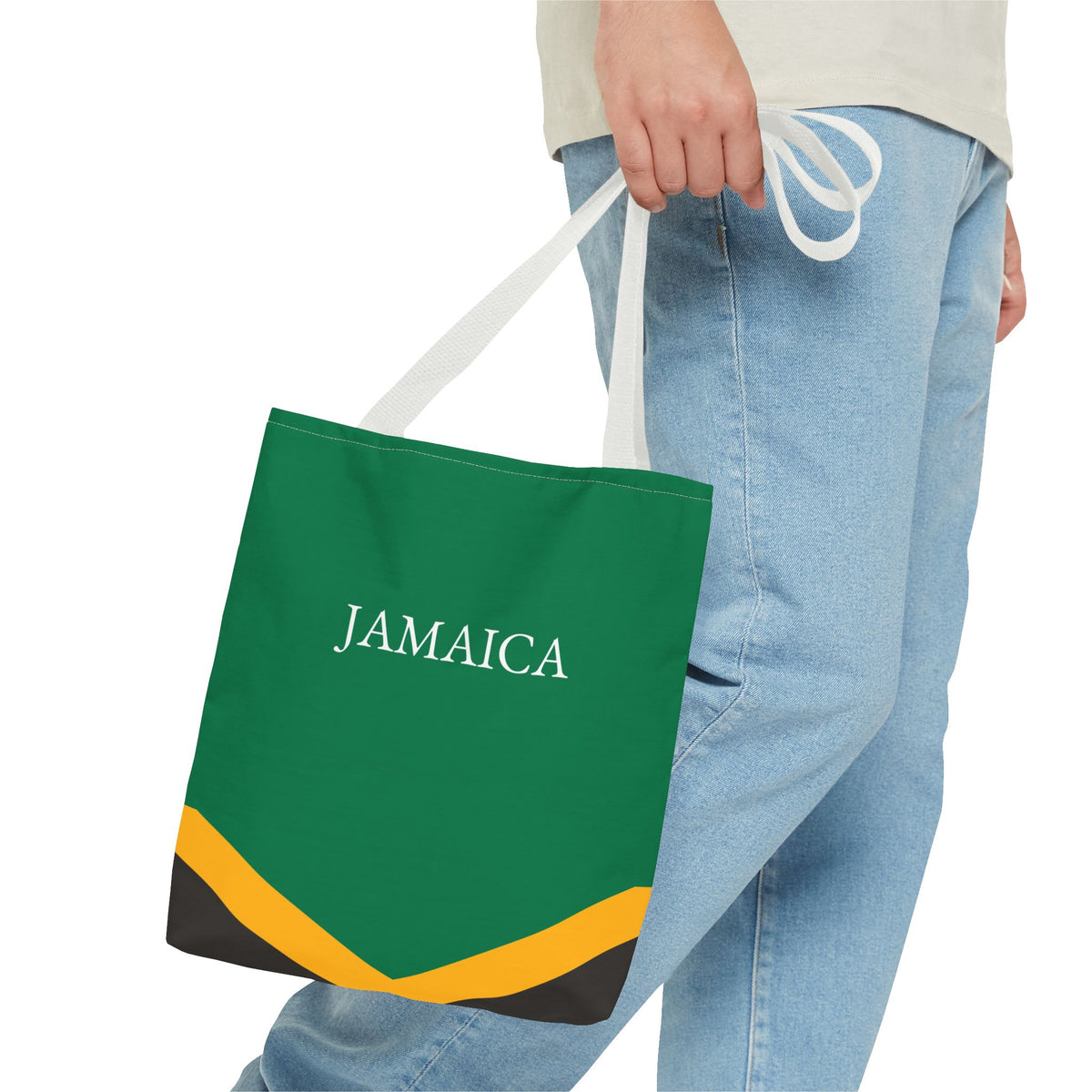 Personalized Jamaica Flag Tote Bag, Custom Name Jamaican Heritage Bag, Jamaica Travel Beach Tote, Jamaican Pride Gift - Proud & Loyal