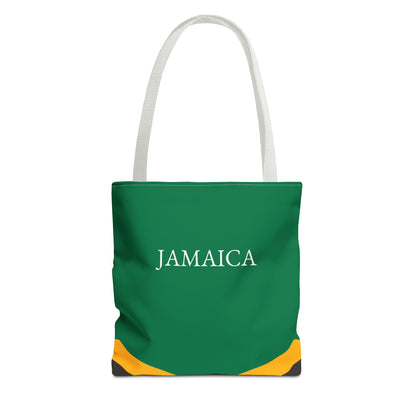 Personalized Jamaica Flag Tote Bag, Custom Name Jamaican Heritage Bag, Jamaica Travel Beach Tote, Jamaican Pride Gift - Proud & Loyal