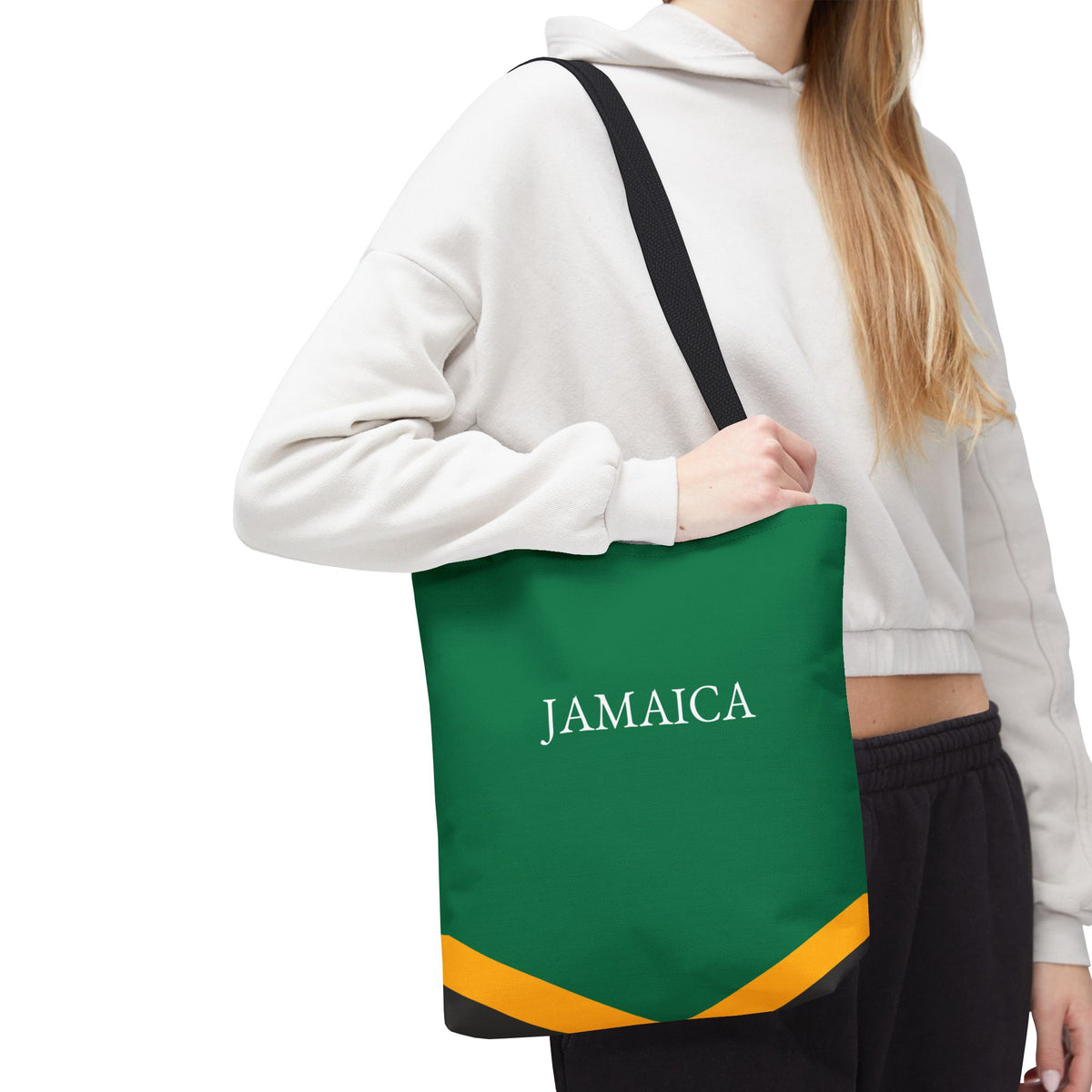 Personalized Jamaica Flag Tote Bag, Custom Name Jamaican Heritage Bag, Jamaica Travel Beach Tote, Jamaican Pride Gift - Proud & Loyal
