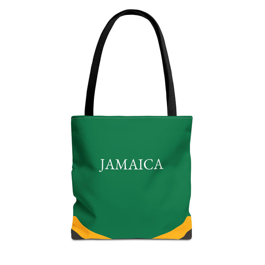 Personalized Jamaica Flag Tote Bag, Custom Name Jamaican Heritage Bag, Jamaica Travel Beach Tote, Jamaican Pride Gift - Proud & Loyal