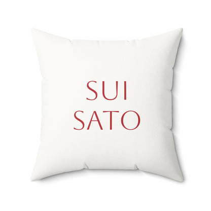 Personalized Japan Flag Red Polka Dot Pillow | Japanese Flag White Background Decorative Throw Pillow | Nippon Nihon Throw Pillow - Proud & Loyal