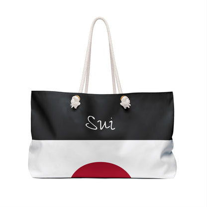 Personalized Japan Weekender Bag, Japanese Flag Travel Bag, Custom Name Heritage Tote, Asian Vacation Overnight Bag, Nippon Nihon - Proud & Loyal